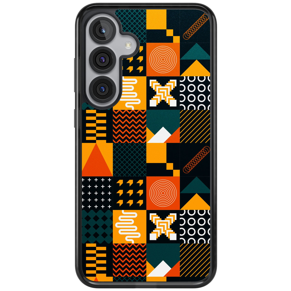 Amber Grid Samsung S25 Plus / Samsung S26 / Samsung S26 Plus Impact Black Phone Case front