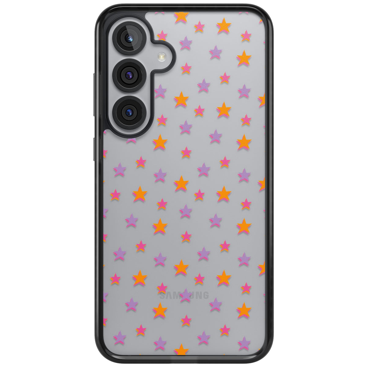 Spangling Stars Samsung S25 Plus / Samsung S26 / Samsung S26 Plus Impact Black Phone Case front