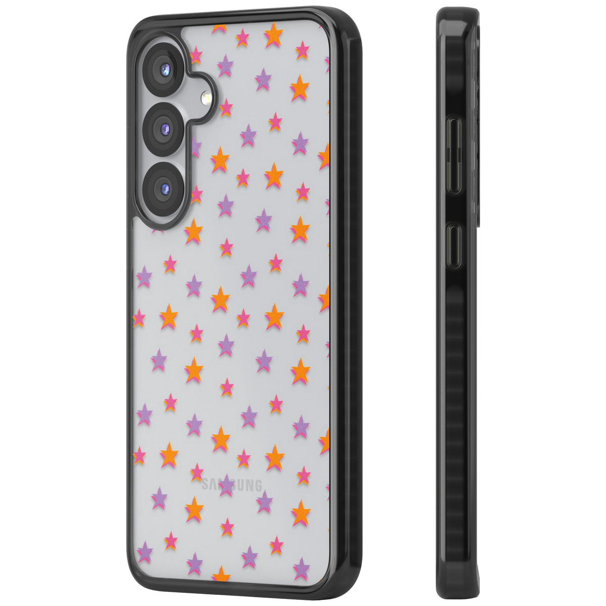 Spangling Stars Samsung S25 / Samsung S25 Plus / Samsung S26 / Samsung S26 Plus Impact Black Phone Case side