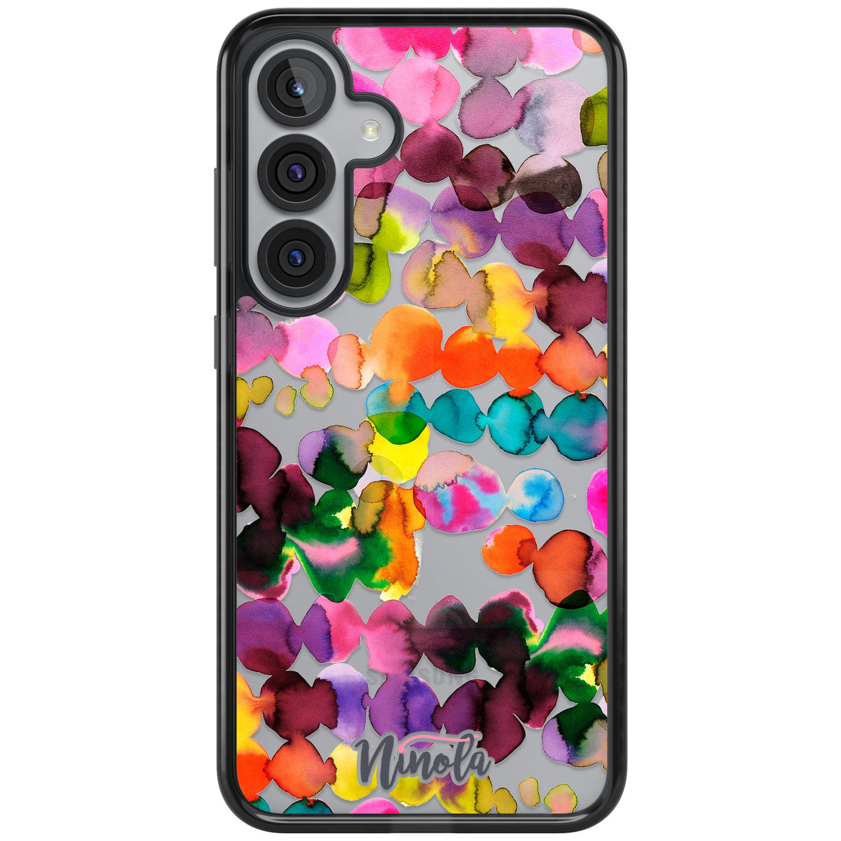 Ink Splash Hues Samsung S25 Plus / Samsung S26 / Samsung S26 Plus Impact Black Phone Case front