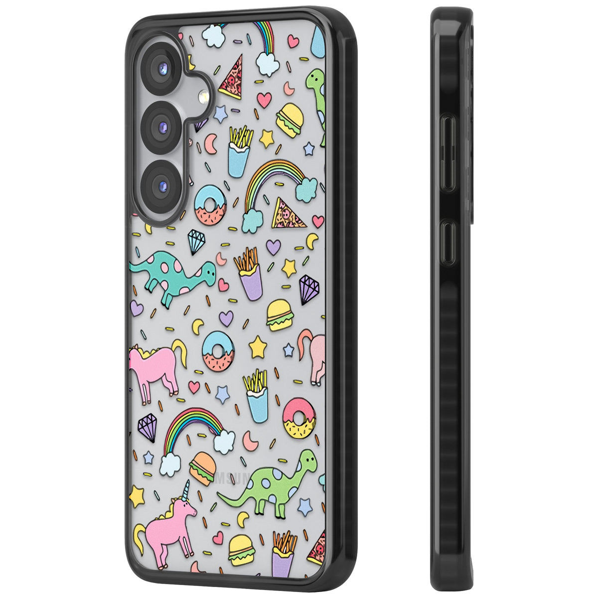 Bubblegum Fantasy Samsung S25 / Samsung S25 Plus / Samsung S26 / Samsung S26 Plus Impact Black Phone Case side