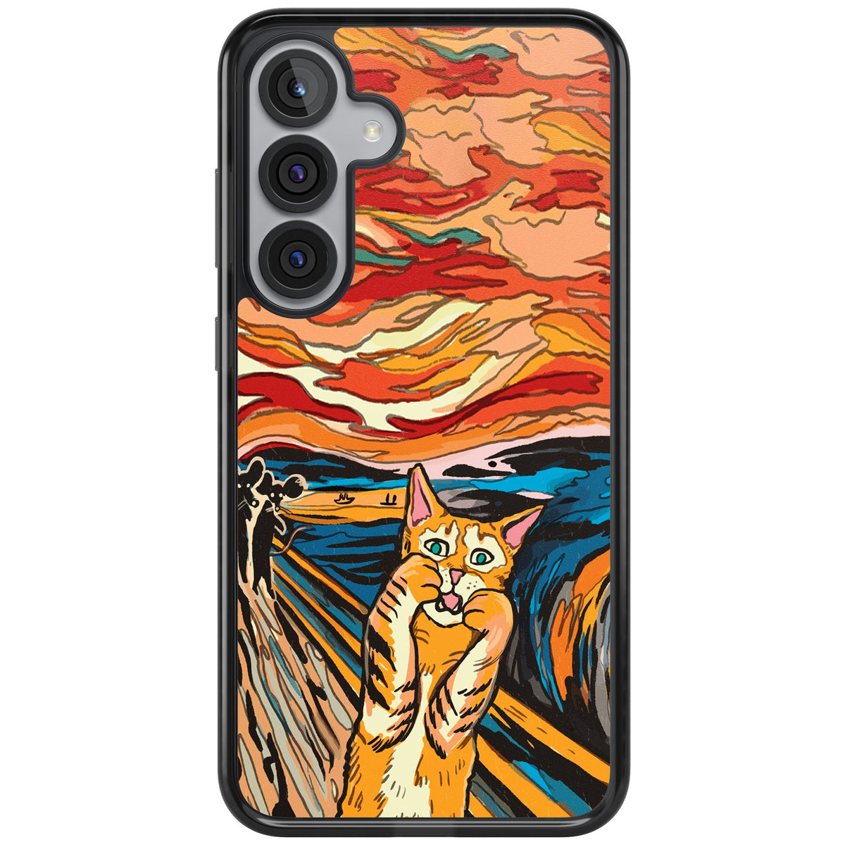 The Meow Samsung S25 Plus / Samsung S26 / Samsung S26 Plus Impact Black Phone Case front