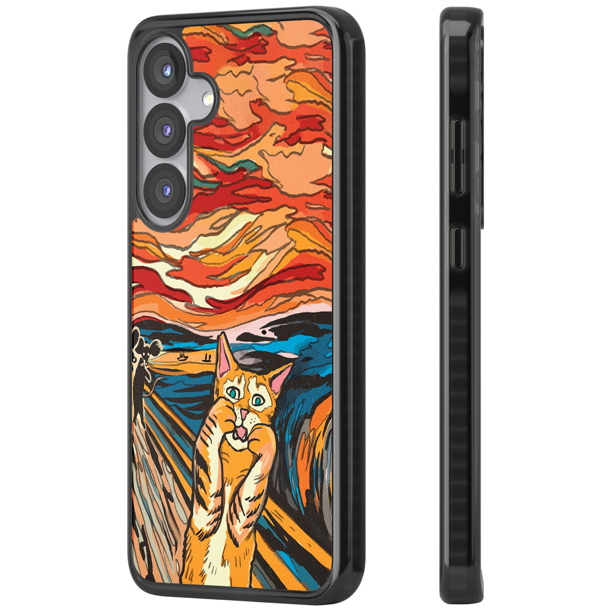 The Meow Samsung S25 / Samsung S25 Plus / Samsung S26 / Samsung S26 Plus Impact Black Phone Case side