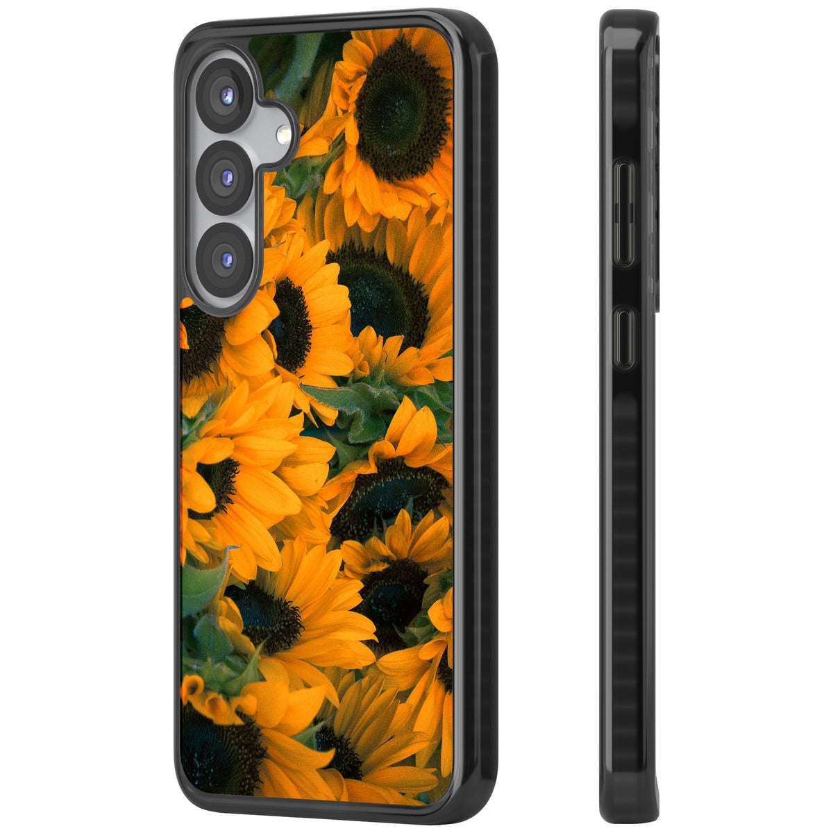 Sunflower Fields Samsung S25 / Samsung S25 Plus / Samsung S26 / Samsung S26 Plus Impact Black Phone Case side