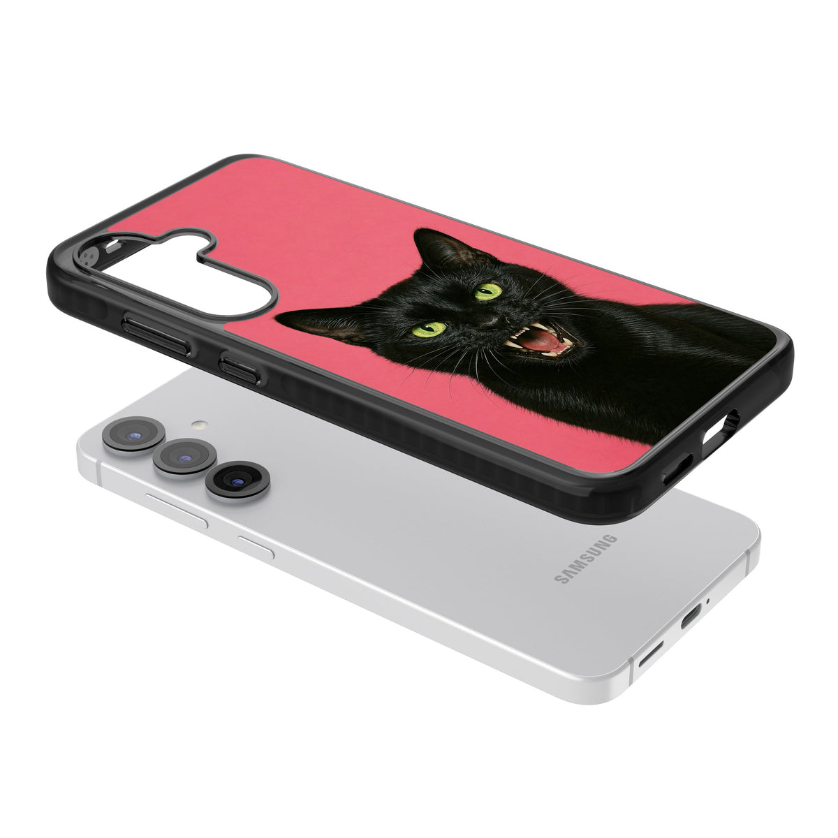 Hissin' Baddie Samsung S25 / Samsung S25 Plus / Samsung S26 / Samsung S26 Plus Impact Black Phone Case angled