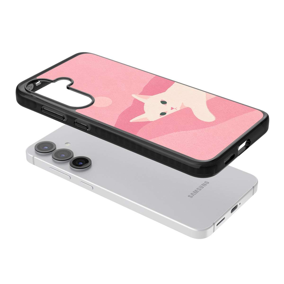 Pink Dreams Samsung S25 / Samsung S25 Plus / Samsung S26 / Samsung S26 Plus Impact Black Phone Case angled