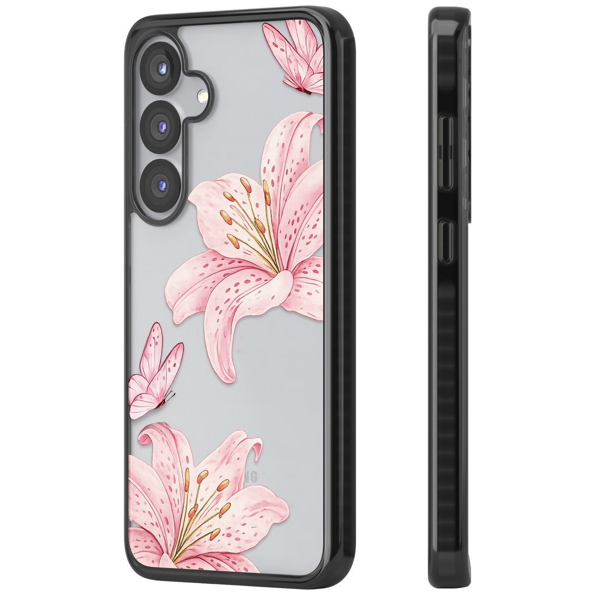 Lily Whisper Samsung S25 / Samsung S25 Plus / Samsung S26 / Samsung S26 Plus Impact Black Phone Case side