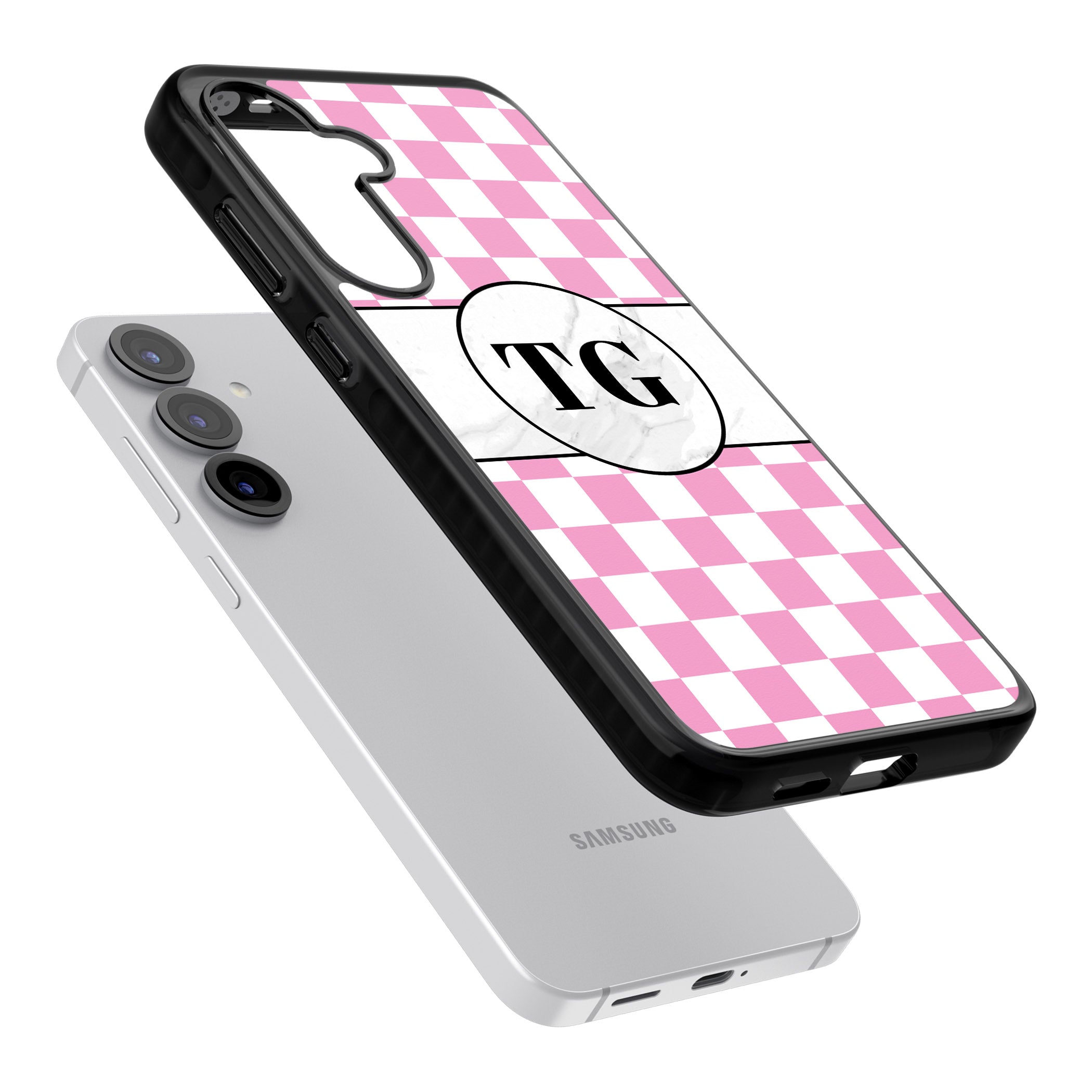 Personalised Monogrammed Pink Check