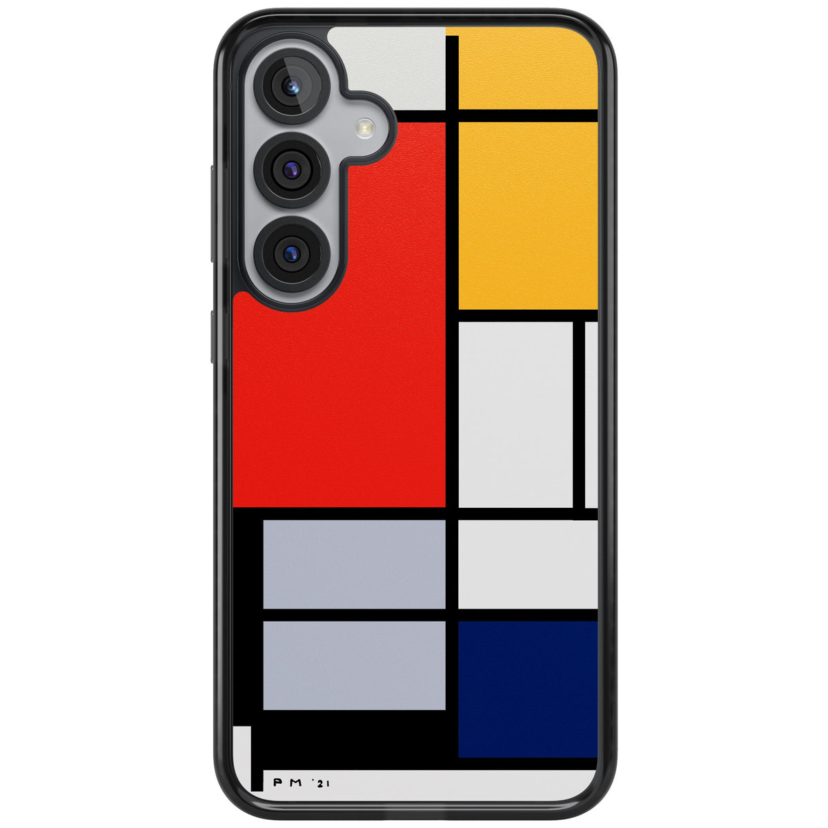 Piet Mondrian's Composition Samsung S25 Plus / Samsung S26 / Samsung S26 Plus Impact Black Phone Case front