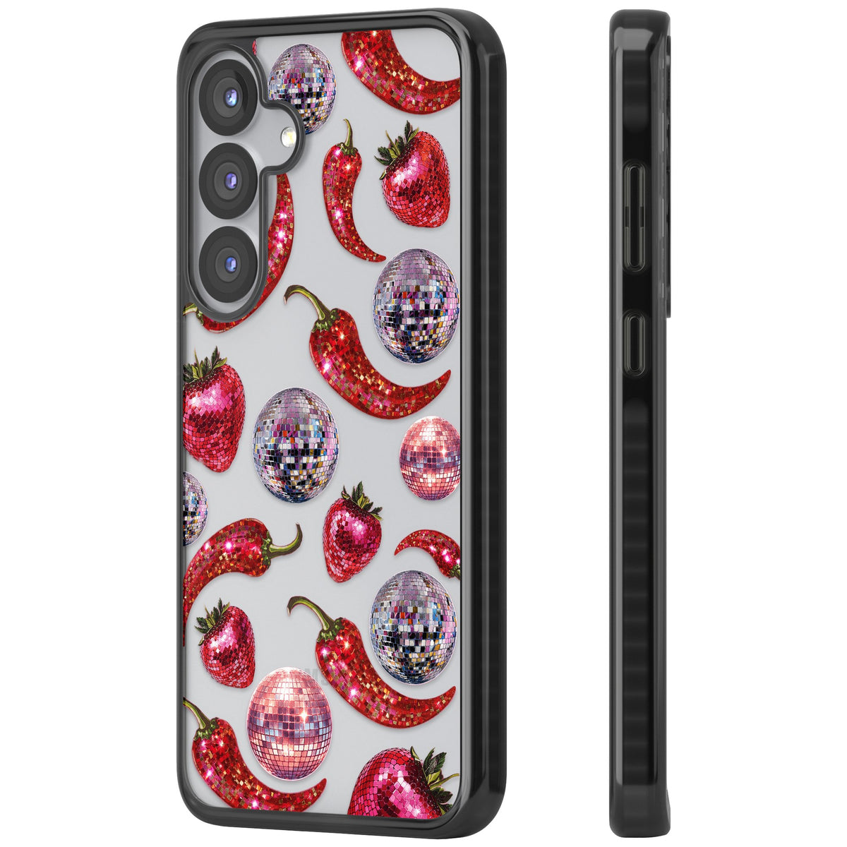 Spicy Disco Samsung S25 / Samsung S25 Plus / Samsung S26 / Samsung S26 Plus Impact Black Phone Case side