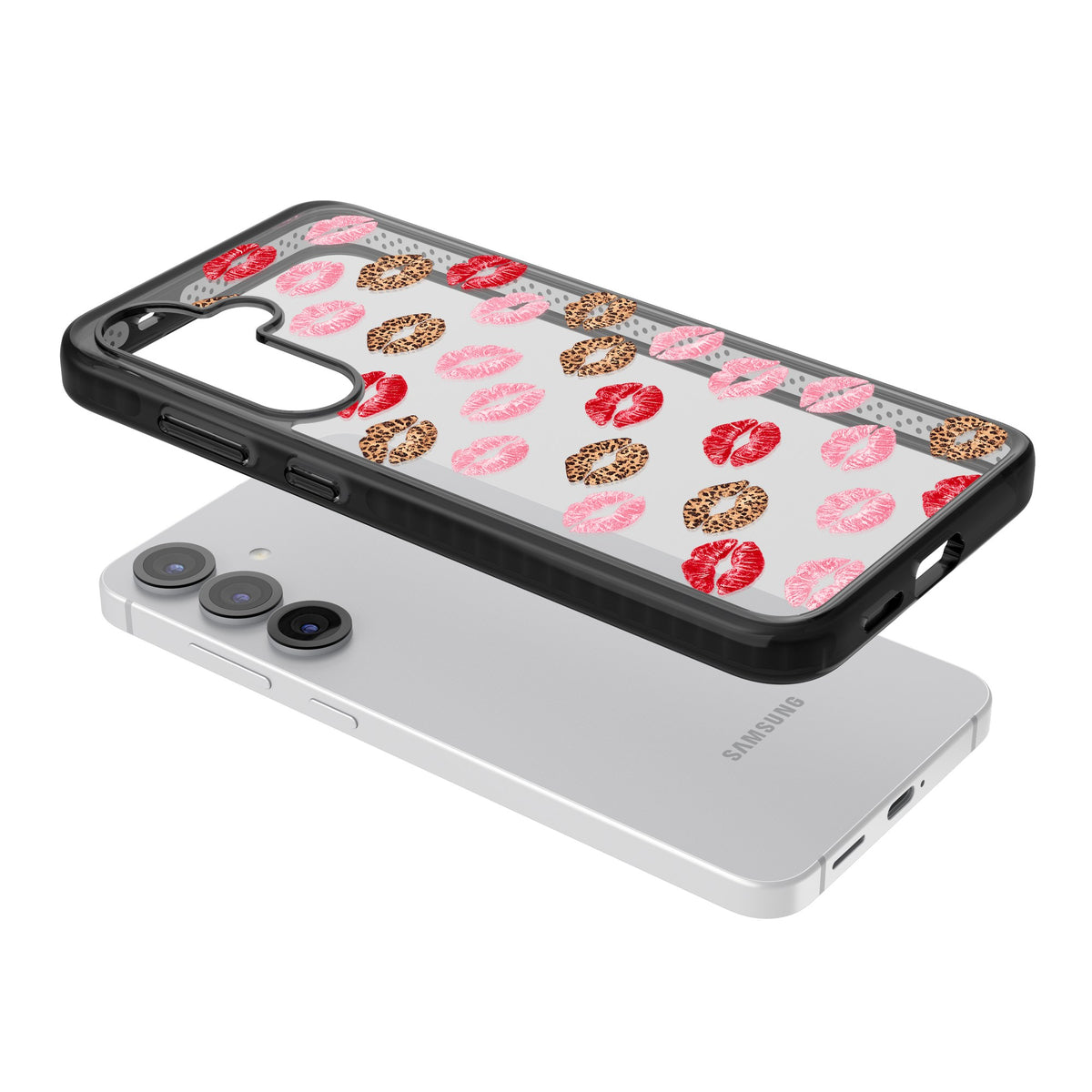 Wild Kisses Samsung S25 / Samsung S25 Plus / Samsung S26 / Samsung S26 Plus Impact Black Phone Case angled