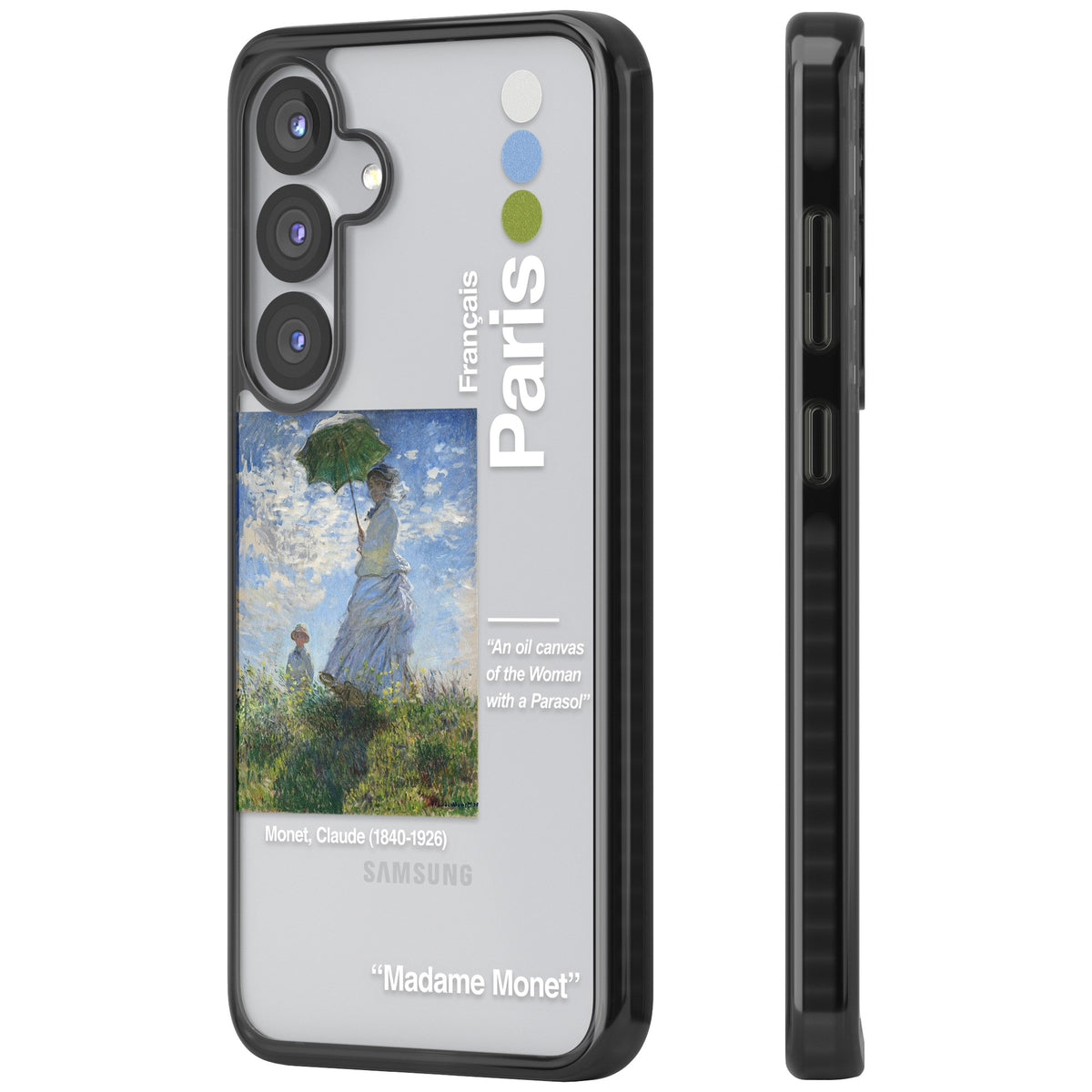 Madame Monet And Her Son Samsung S25 / Samsung S25 Plus / Samsung S26 / Samsung S26 Plus Impact Black Phone Case side