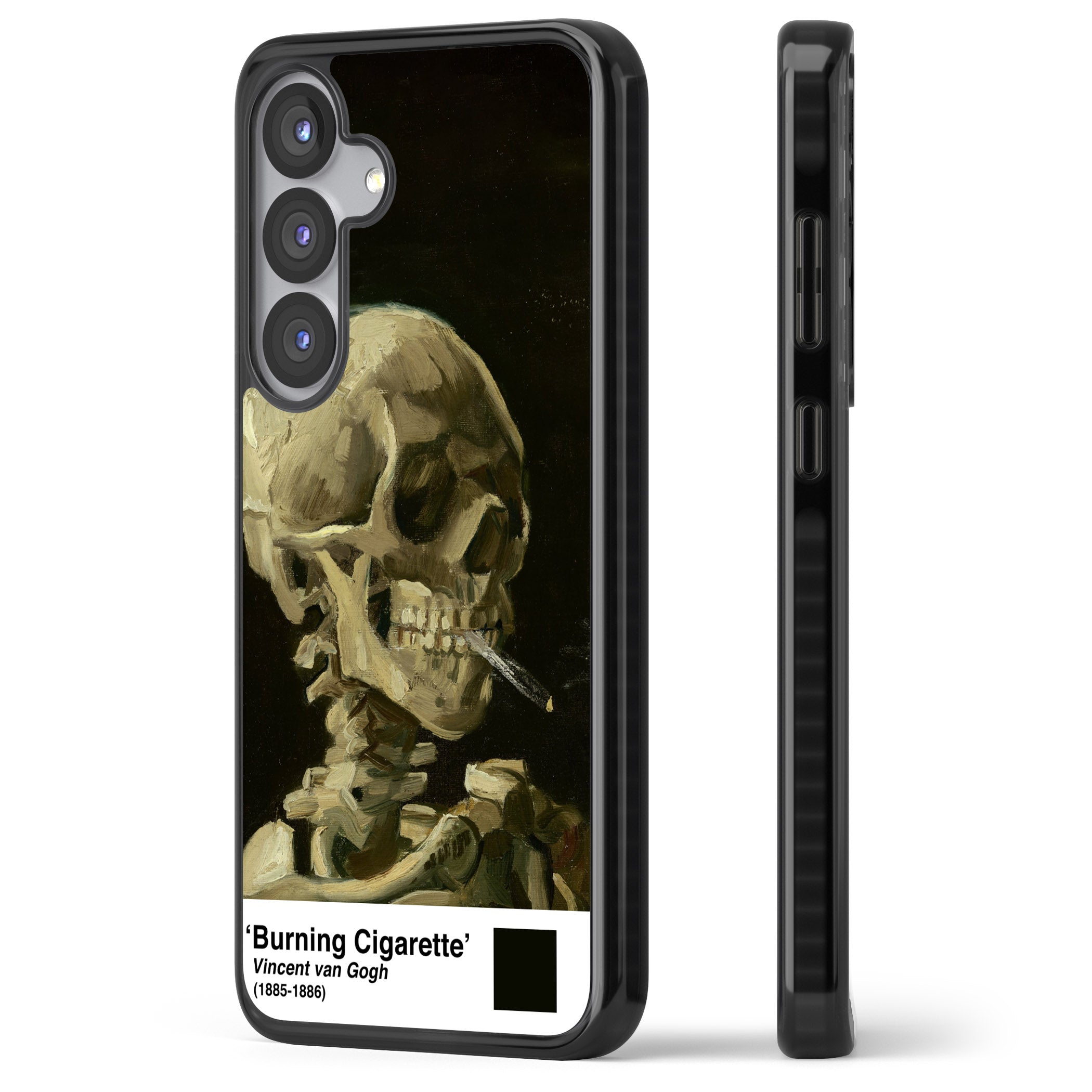 Skull Of A Skeleton With Burning Cigarette