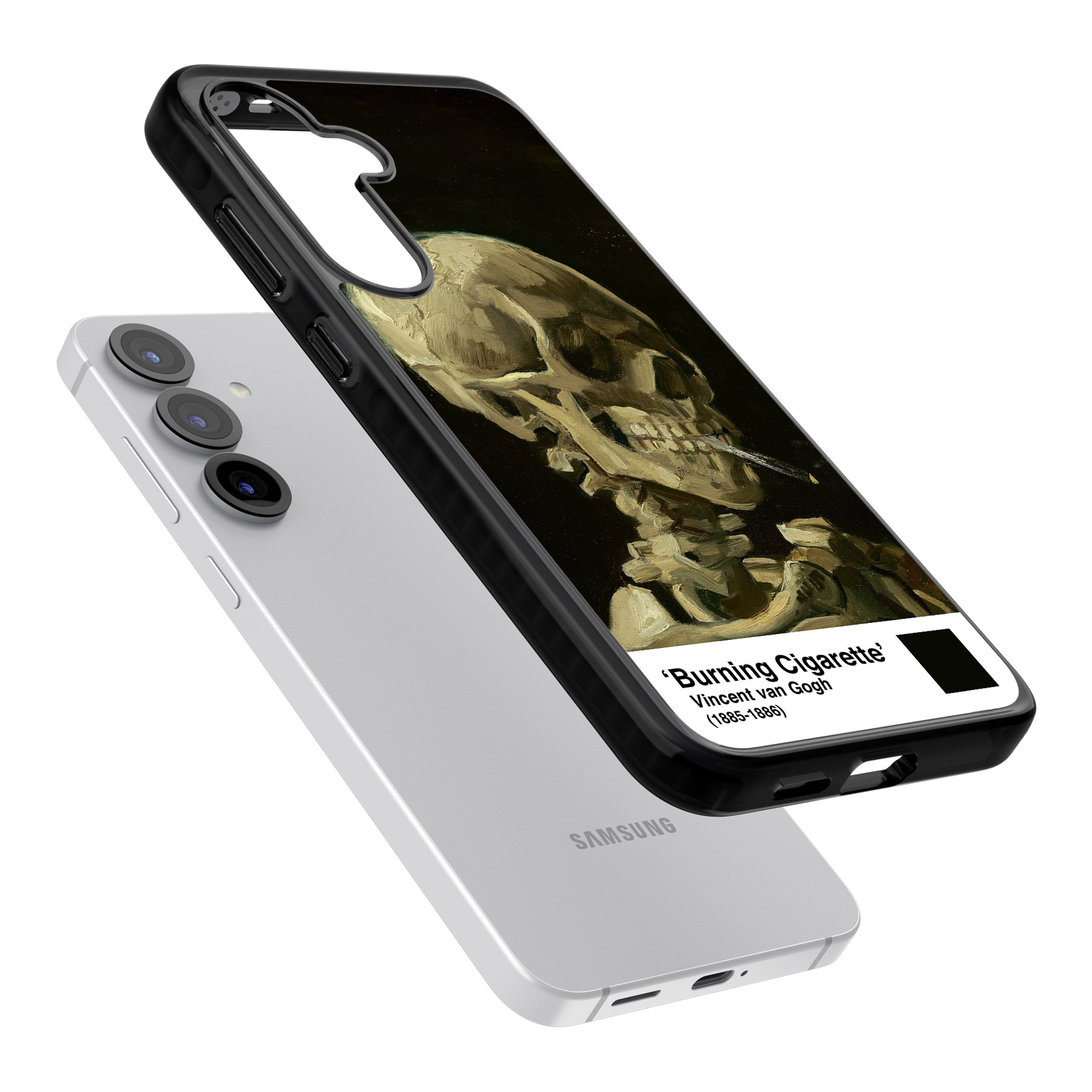 Skull Of A Skeleton With Burning Cigarette