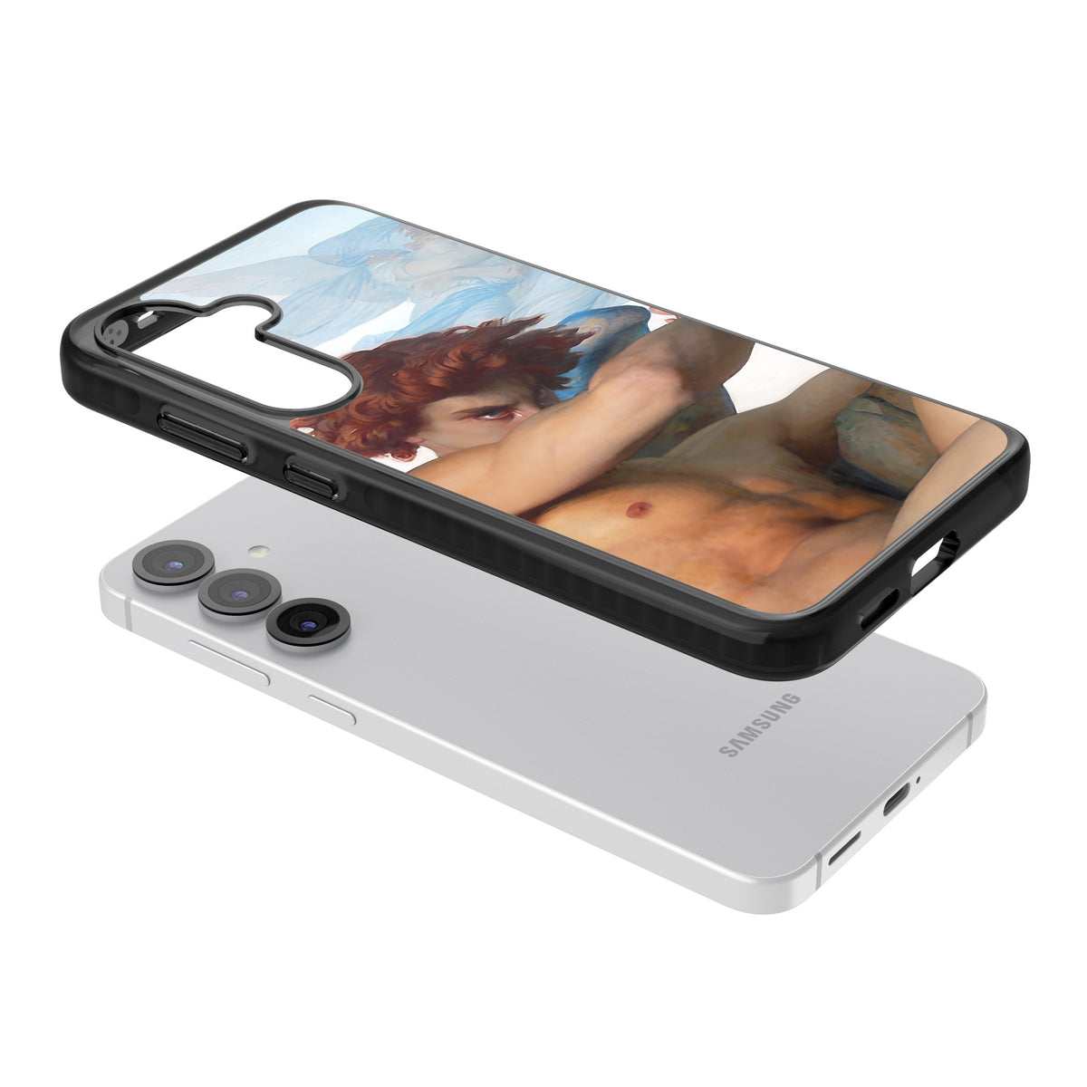The Fallen Angel Samsung S25 / Samsung S25 Plus / Samsung S26 / Samsung S26 Plus Impact Black Phone Case angled