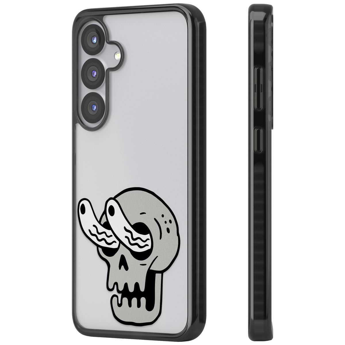 Skull Eyes Samsung S25 / Samsung S25 Plus / Samsung S26 / Samsung S26 Plus Impact Black Phone Case side