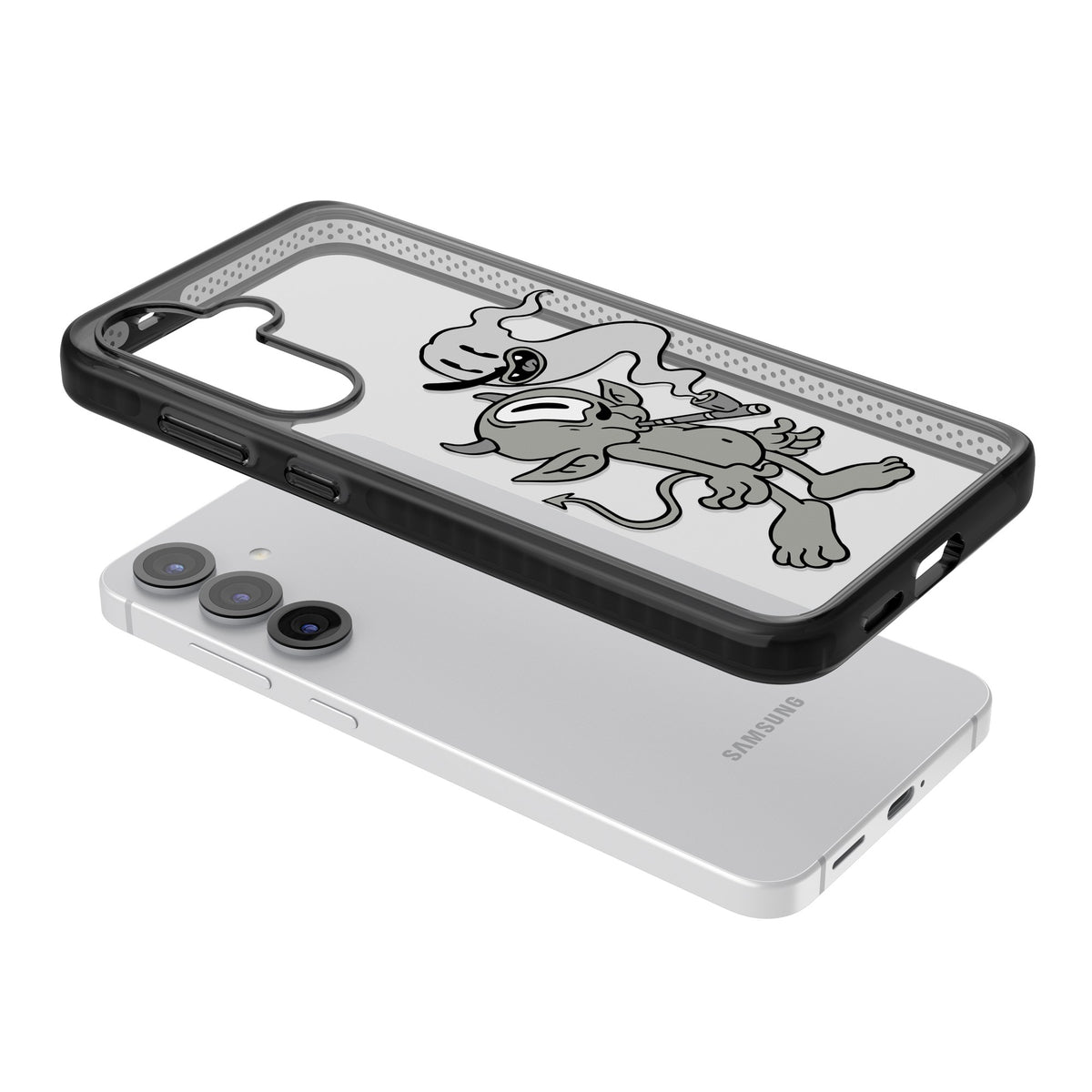 Pipe Goblin Samsung S25 / Samsung S25 Plus / Samsung S26 / Samsung S26 Plus Impact Black Phone Case angled