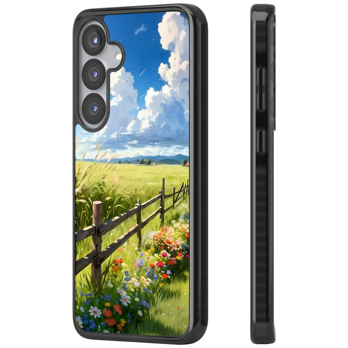 A Countryside Afternoon Samsung S25 / Samsung S25 Plus / Samsung S26 / Samsung S26 Plus Impact Black Phone Case side