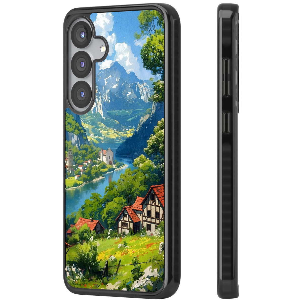 Village In The Valley Samsung S25 / Samsung S25 Plus / Samsung S26 / Samsung S26 Plus Impact Black Phone Case side