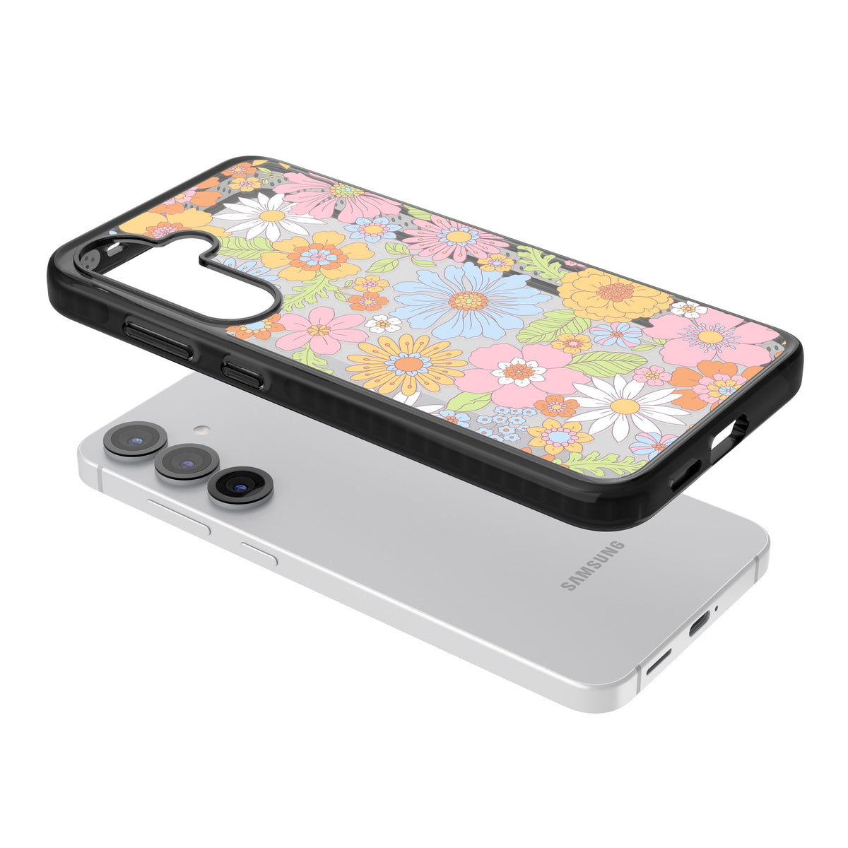 Spring Sonnet Samsung S25 / Samsung S25 Plus / Samsung S26 / Samsung S26 Plus Impact Black Phone Case angled