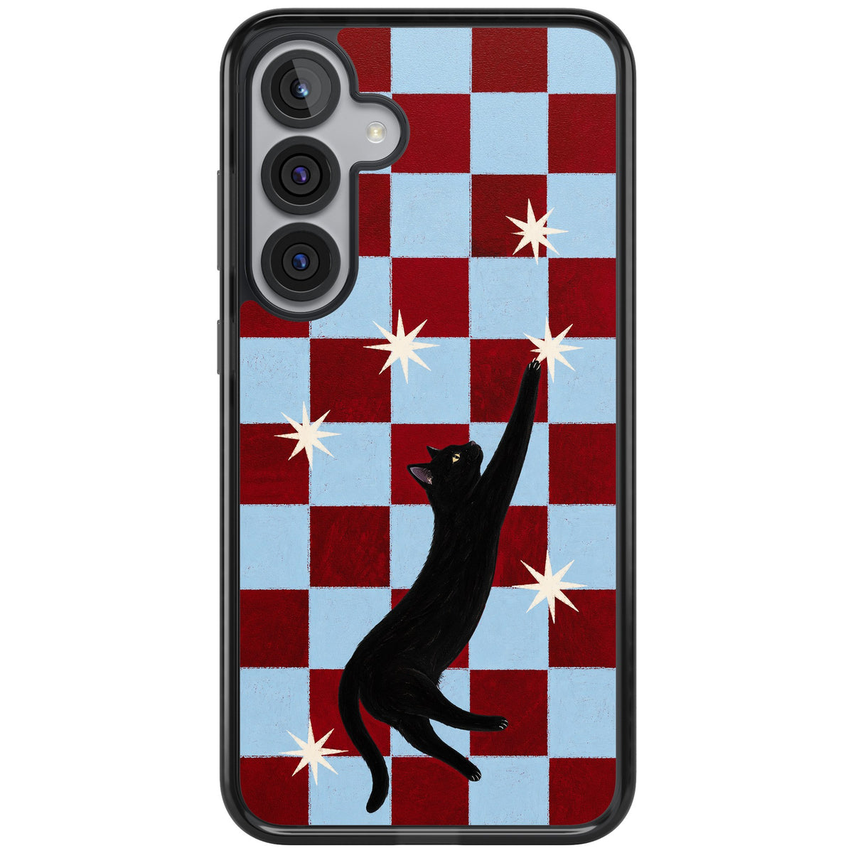 Starlit Kitty Samsung S25 Plus / Samsung S26 / Samsung S26 Plus Impact Black Phone Case front