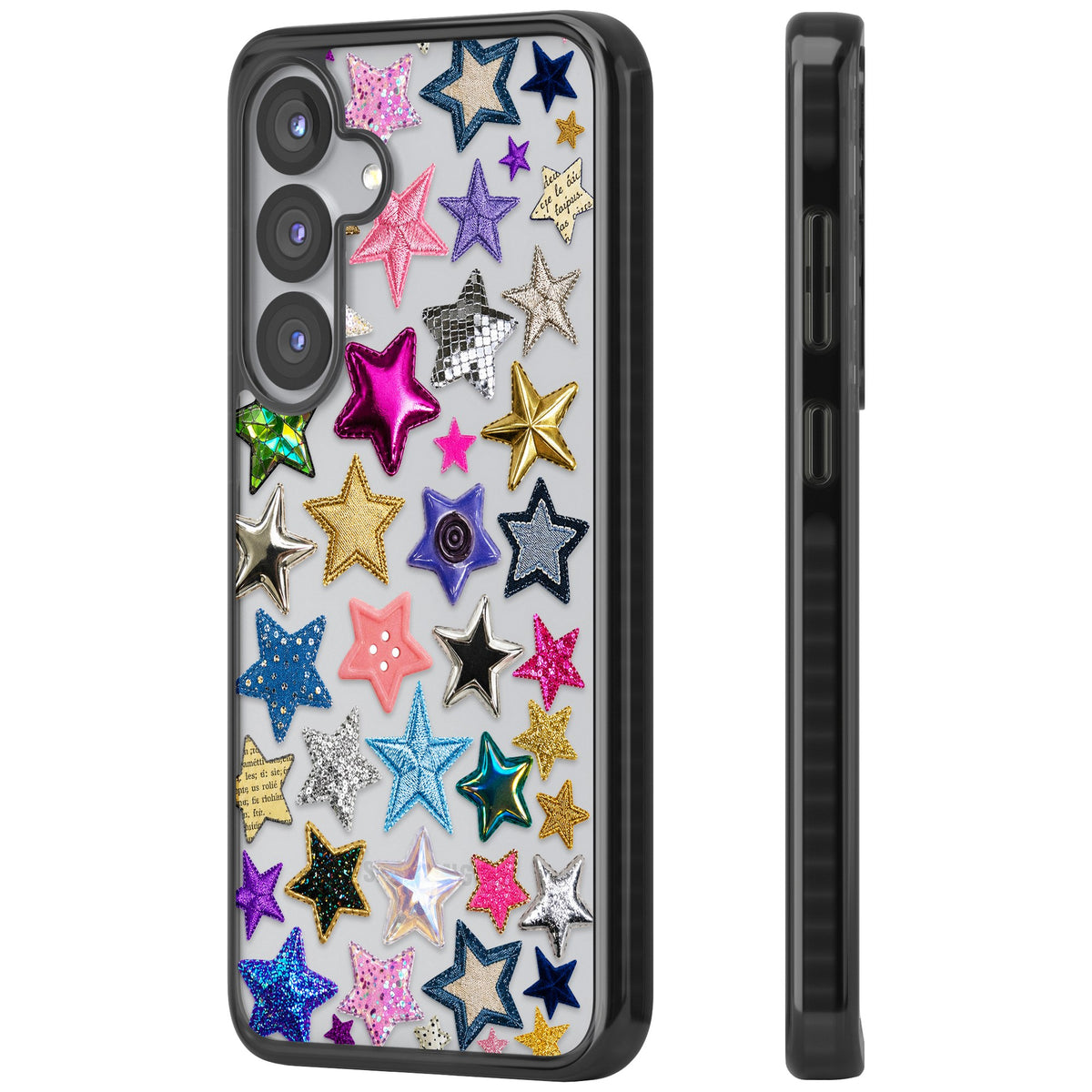 Crafty Star Mix Samsung S25 / Samsung S25 Plus / Samsung S26 / Samsung S26 Plus Impact Black Phone Case side