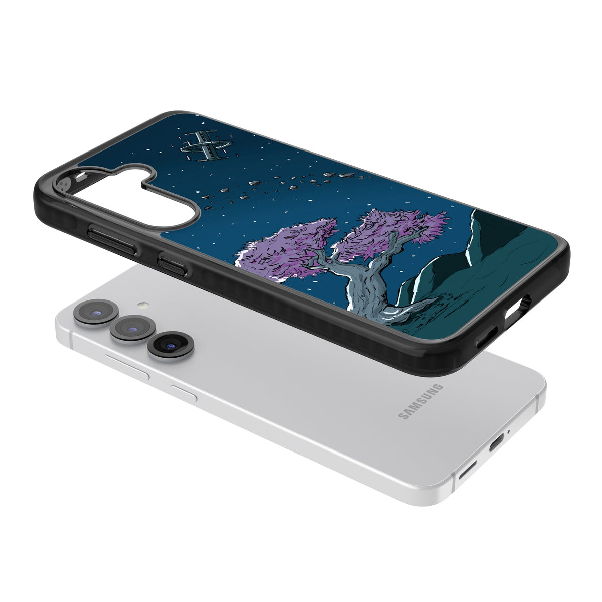 Orbit Samsung S25 / Samsung S25 Plus / Samsung S26 / Samsung S26 Plus Impact Black Phone Case angled
