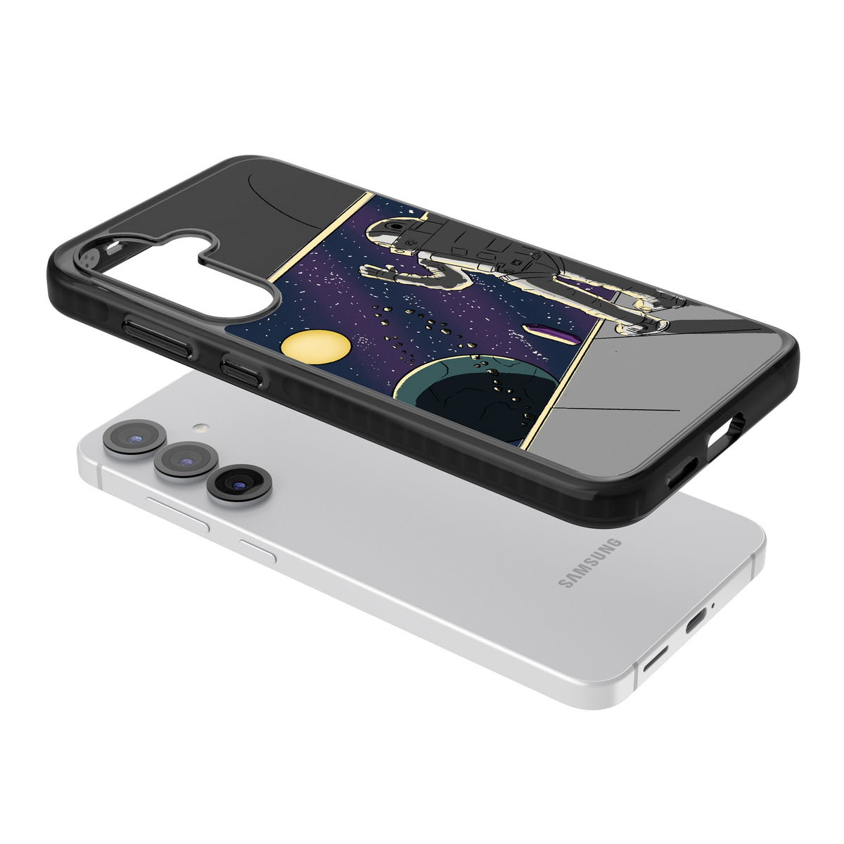 Home Samsung S25 / Samsung S25 Plus / Samsung S26 / Samsung S26 Plus Impact Black Phone Case angled