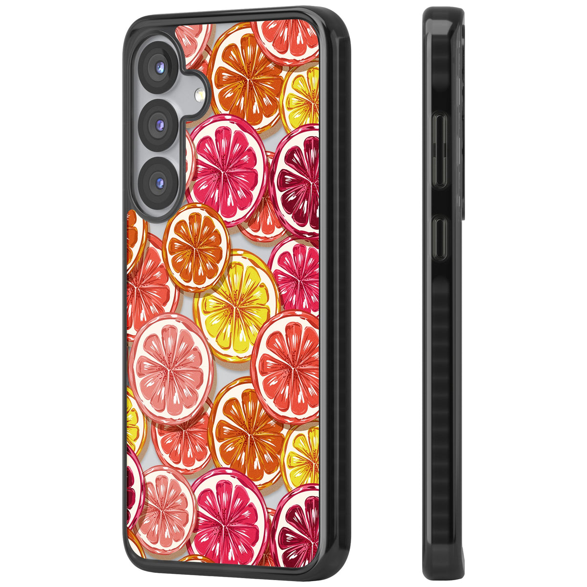 Citrus Fiesta Samsung S25 / Samsung S25 Plus / Samsung S26 / Samsung S26 Plus Impact Black Phone Case side
