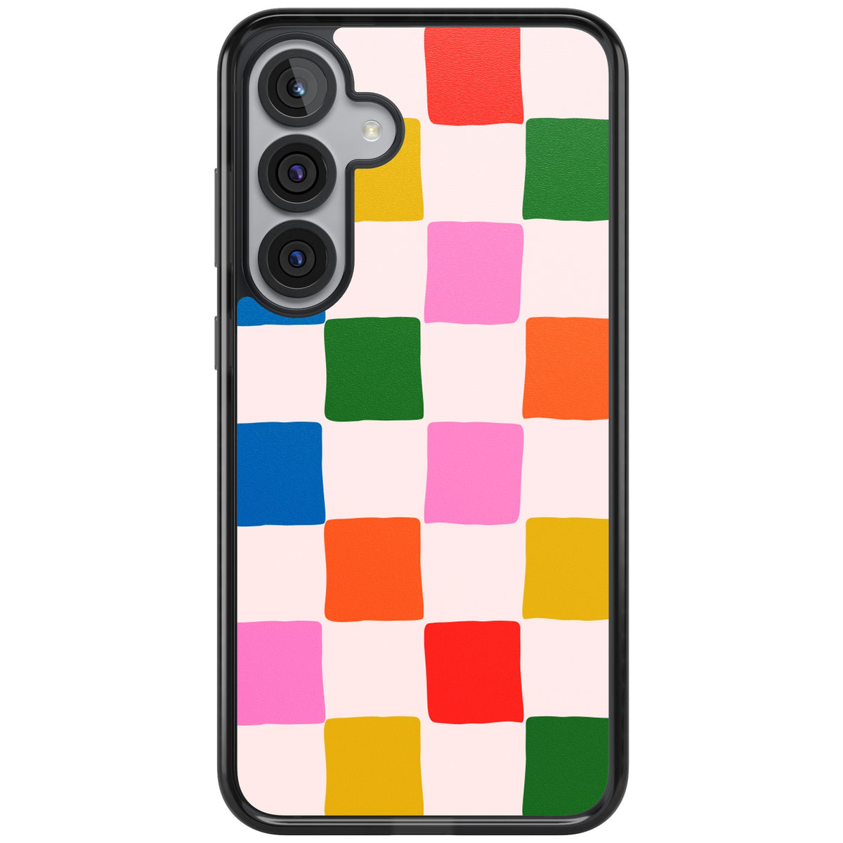 Colour Checked Samsung S25 Plus / Samsung S26 / Samsung S26 Plus Impact Black Phone Case front