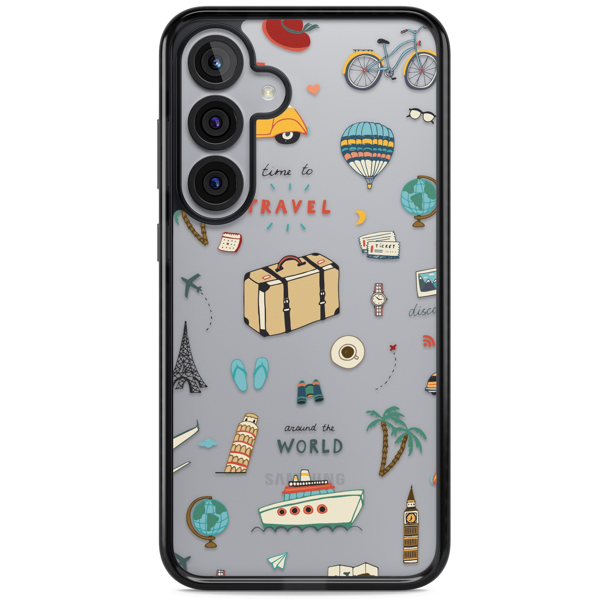 Cute Travel Pattern Transparent
