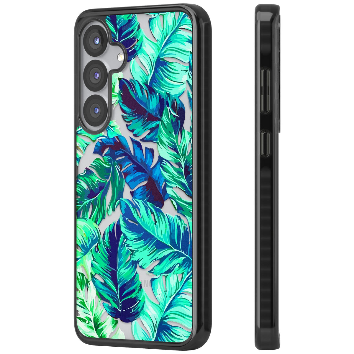 Aqua Tropic Samsung S25 / Samsung S25 Plus / Samsung S26 / Samsung S26 Plus Impact Black Phone Case side
