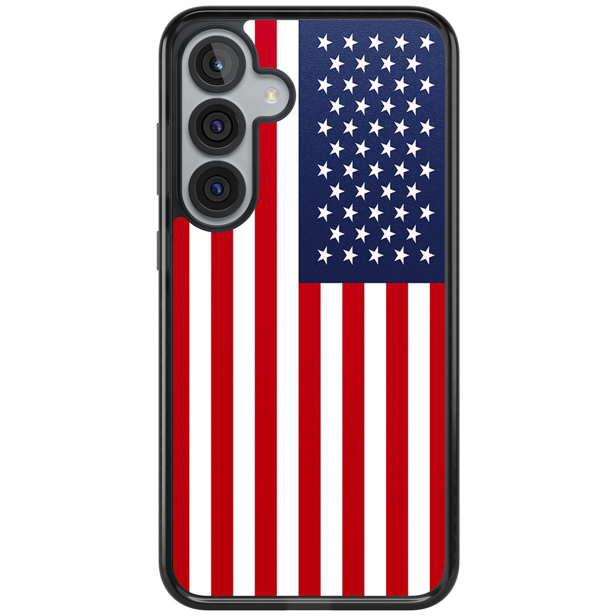 American Flag Samsung S25 Plus / Samsung S26 / Samsung S26 Plus Impact Black Phone Case front
