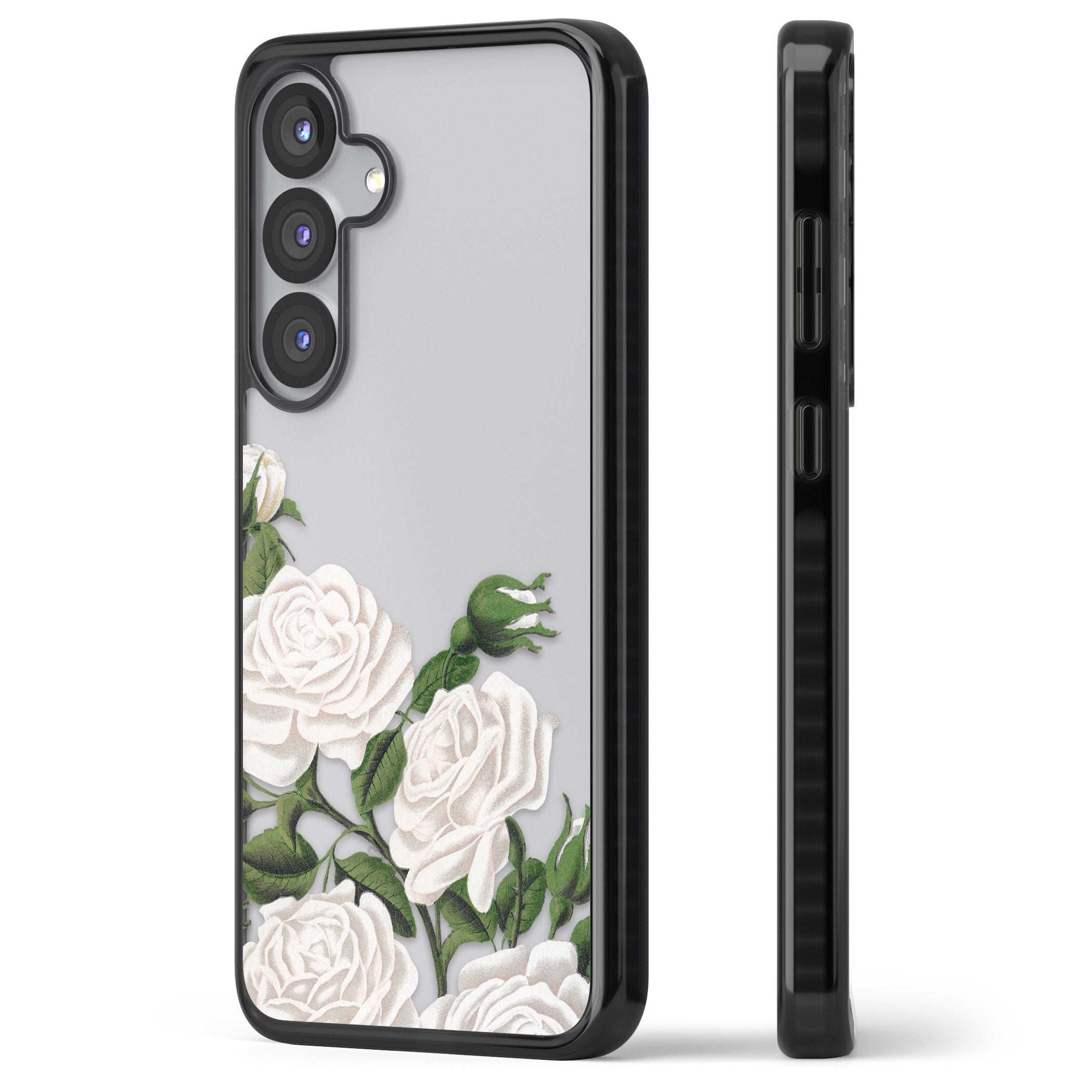 White Vintage Painted Flowers