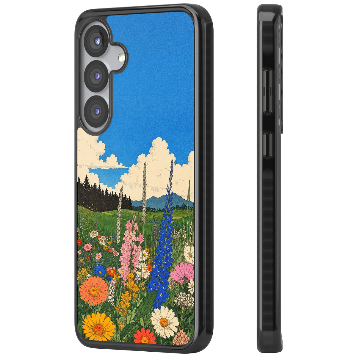 Wildbloom Samsung S25 / Samsung S25 Plus / Samsung S26 / Samsung S26 Plus Impact Black Phone Case side