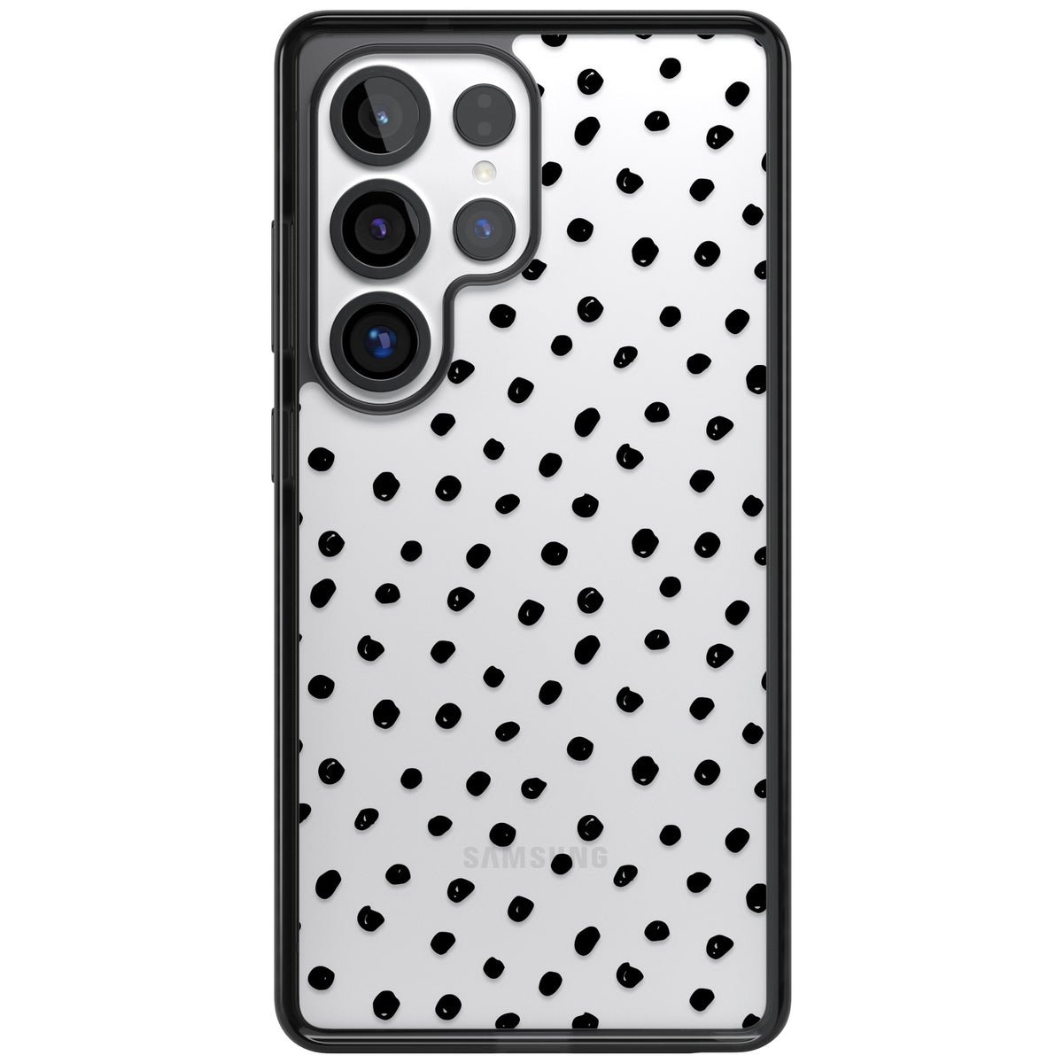 Messy Black Dot Pattern Samsung S25 Ultra / Samsung S26 Ultra Impact Black Phone Case front