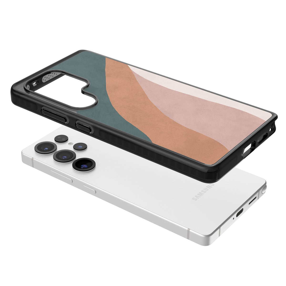 Earthwave Abstract Samsung S25 Ultra / Samsung S26 Ultra Impact Black Phone Case angled
