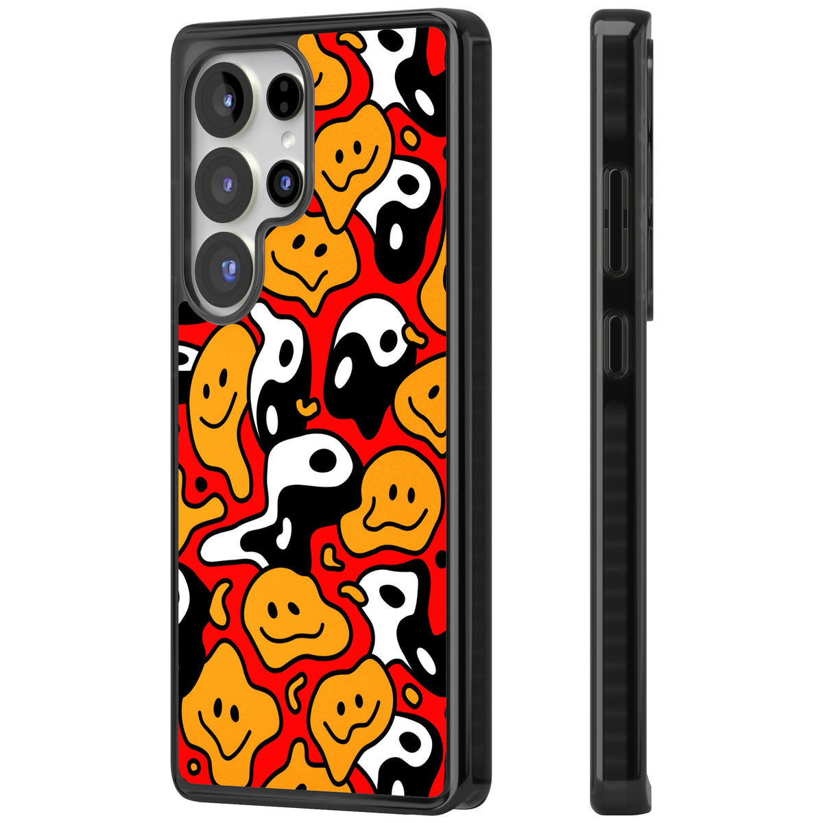 Yin Yang Acid Face Samsung S25 Ultra / Samsung S26 Ultra Impact Black Phone Case side