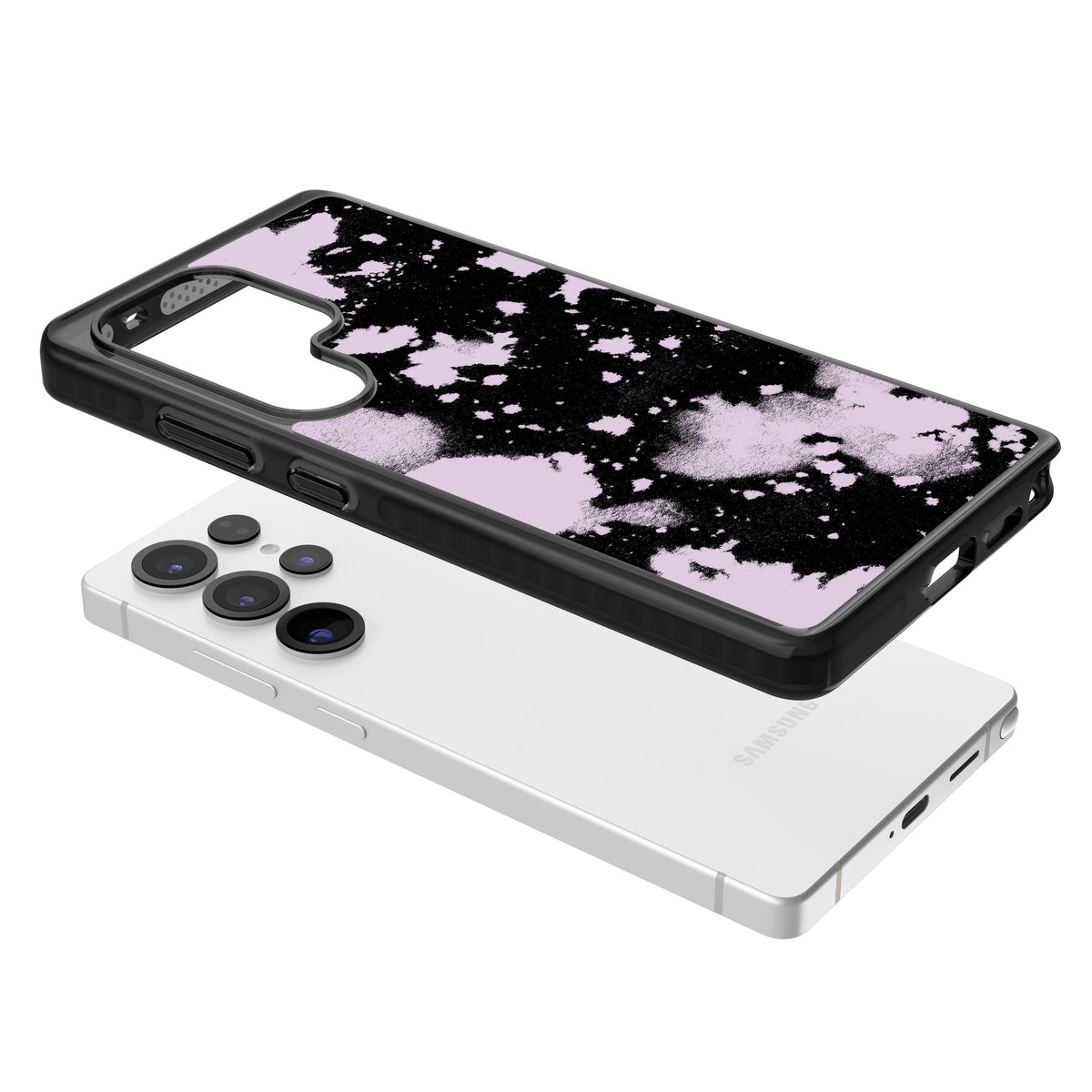 Pink Acid Samsung S25 Ultra / Samsung S26 Ultra Impact Black Phone Case angled
