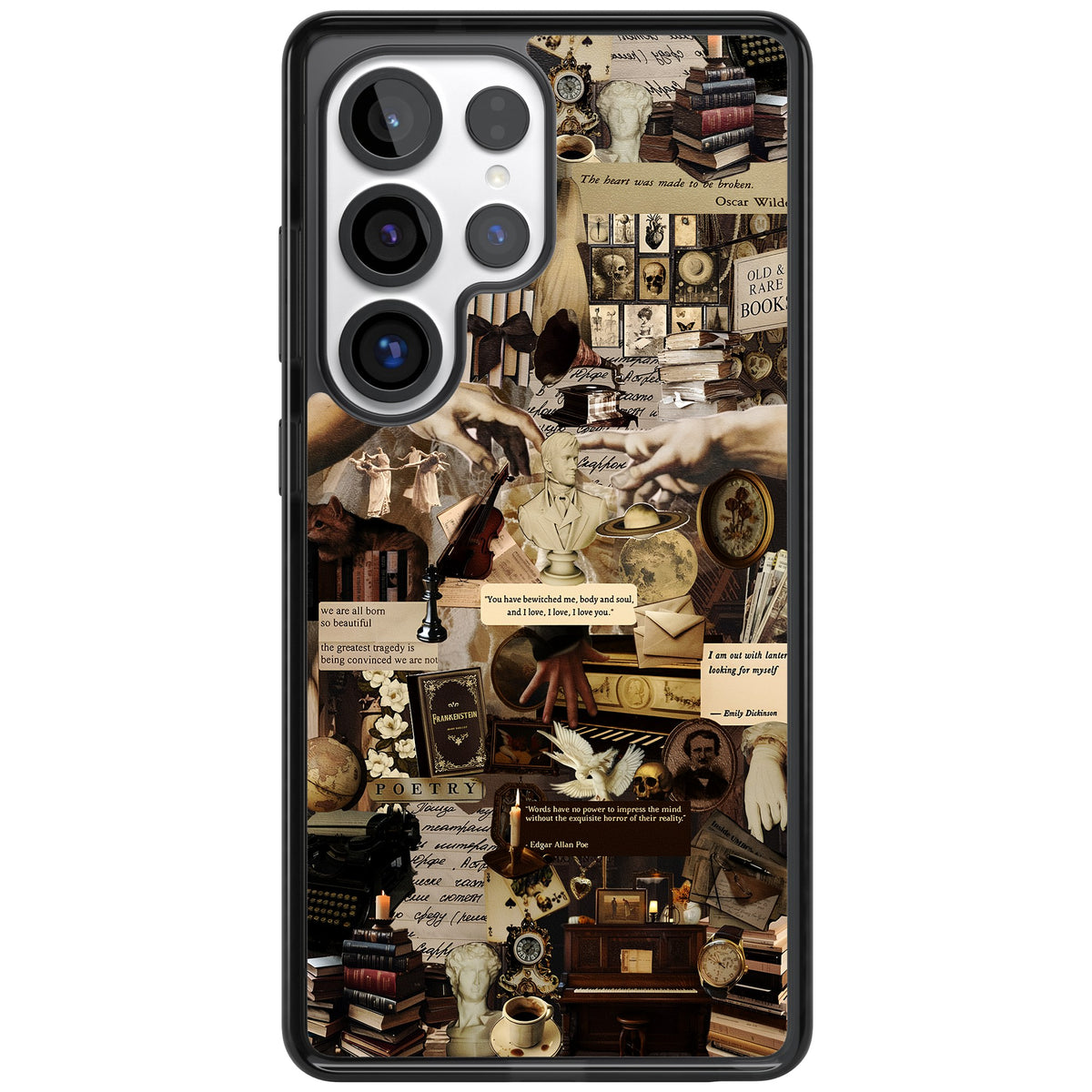 Antique Collage Samsung S25 Ultra / Samsung S26 Ultra Impact Black Phone Case front