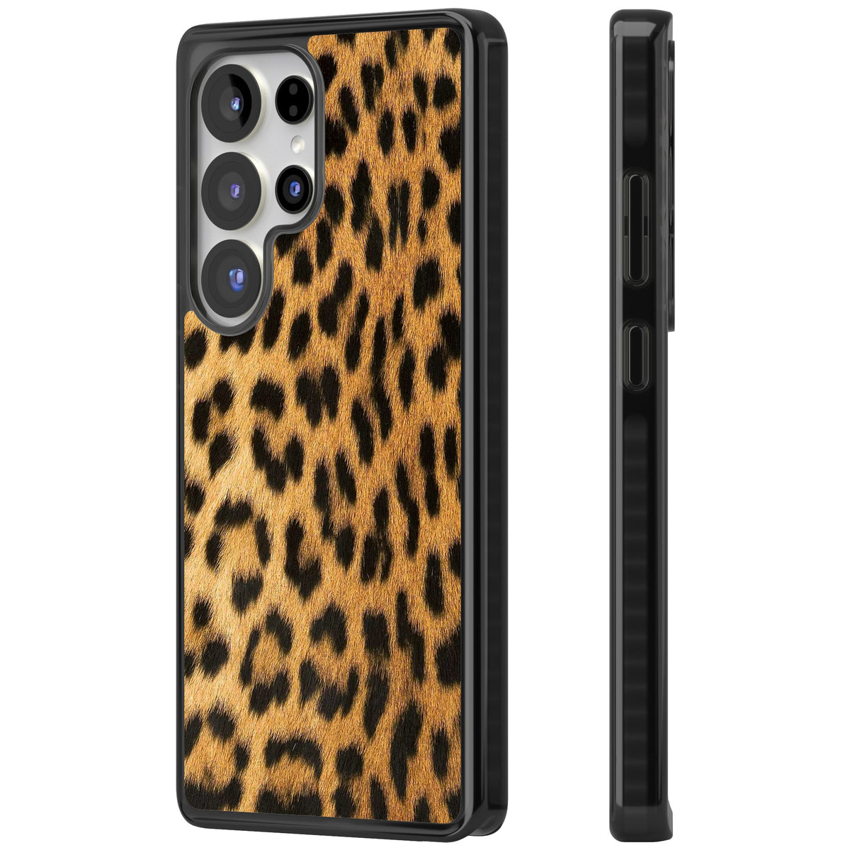 Savannah Leopard Samsung S25 Ultra / Samsung S26 Ultra Impact Black Phone Case side