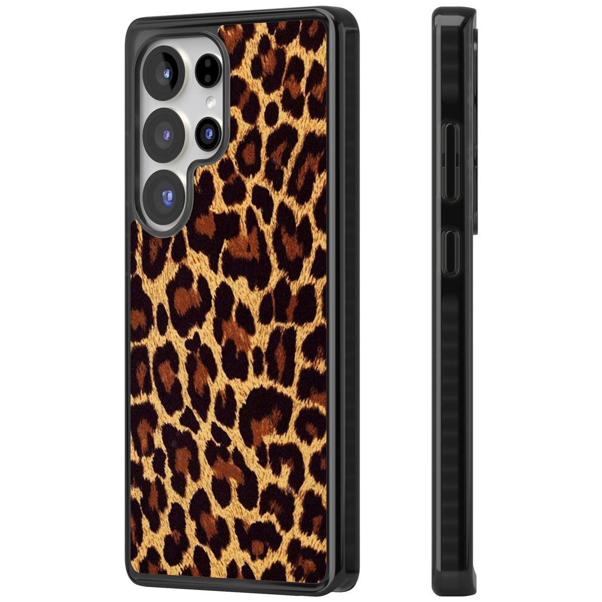 Classic Leopard Samsung S25 Ultra / Samsung S26 Ultra Impact Black Phone Case side