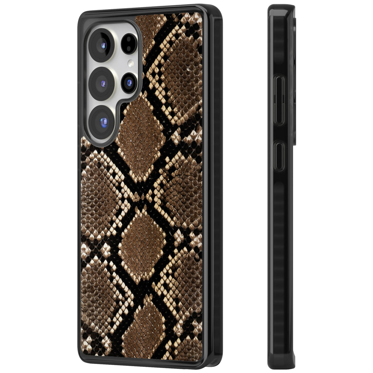 Snakeskin Samsung S25 Ultra / Samsung S26 Ultra Impact Black Phone Case side