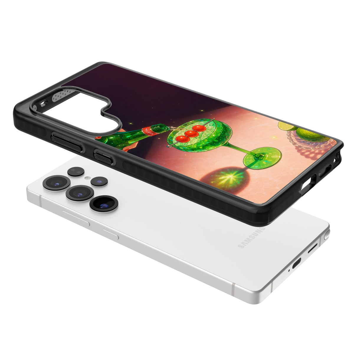 Absinthe Hour Samsung S25 Ultra / Samsung S26 Ultra Impact Black Phone Case angled