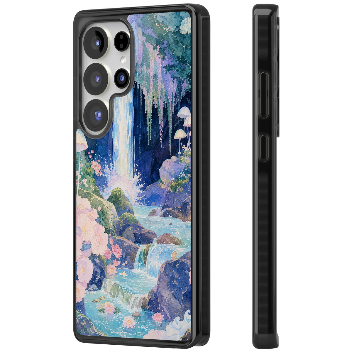 Mystic Waterfall Samsung S25 Ultra / Samsung S26 Ultra Impact Black Phone Case side