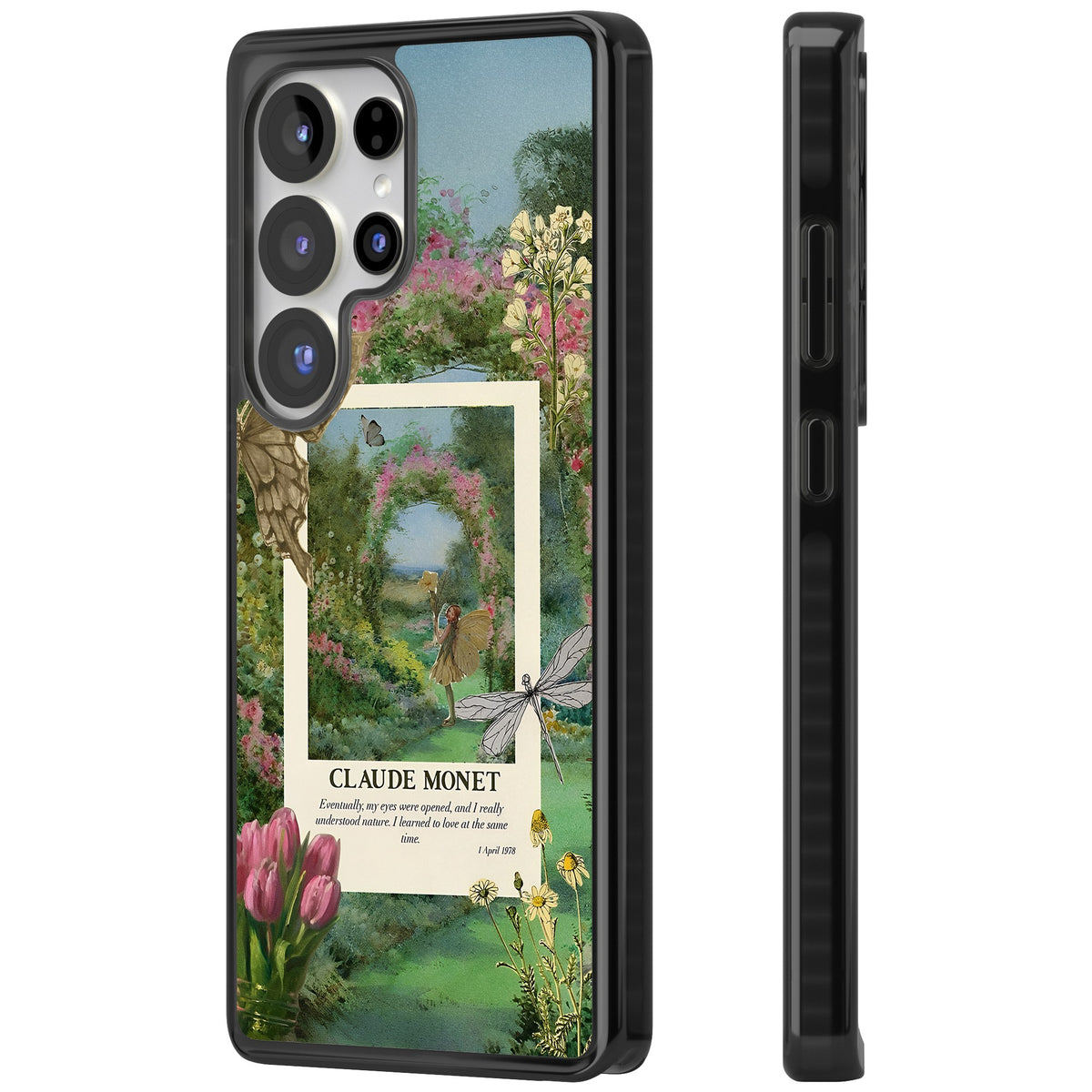 Monet Fairy Garden Samsung S25 Ultra / Samsung S26 Ultra Impact Black Phone Case side