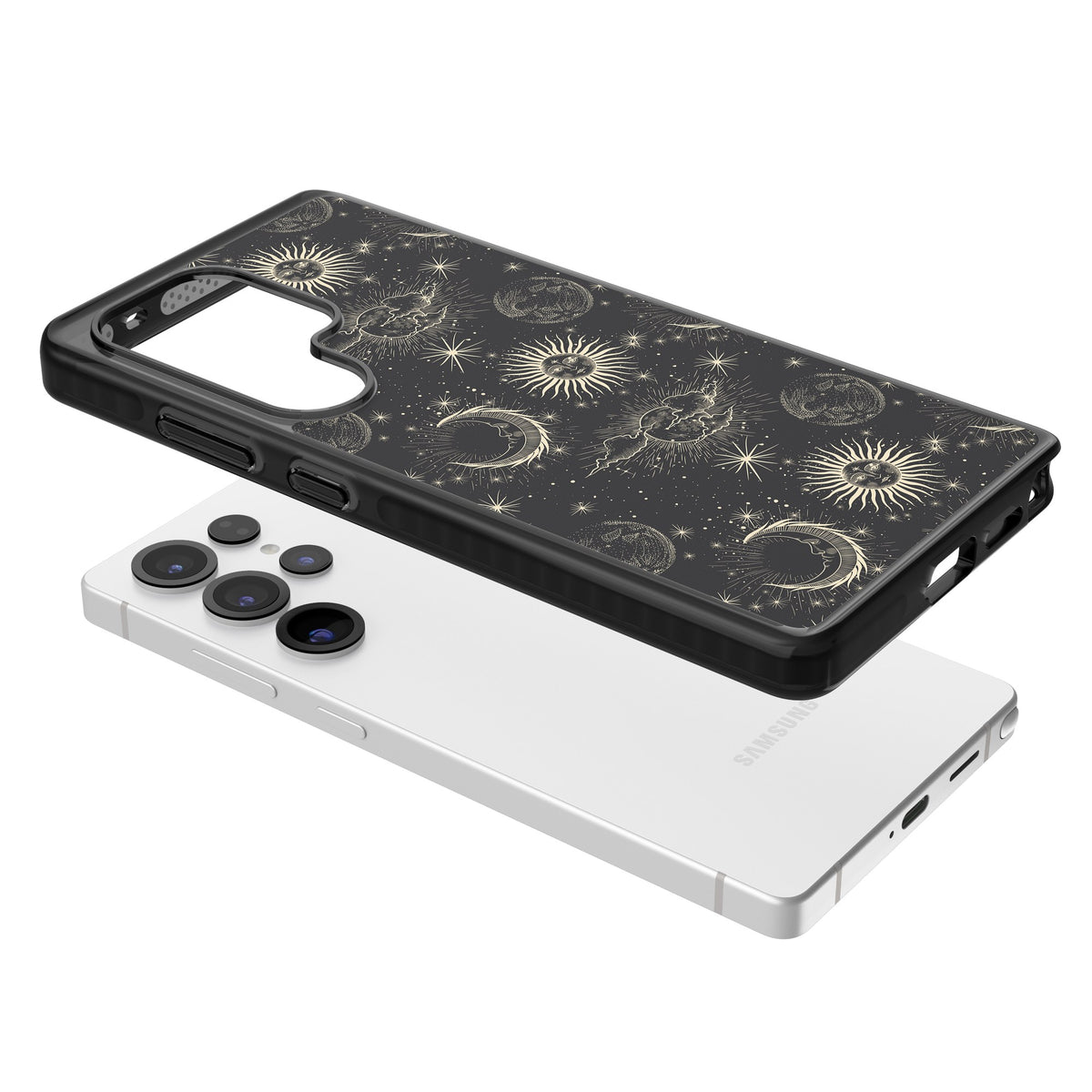 Celestial Almanac Samsung S25 Ultra / Samsung S26 Ultra Impact Black Phone Case angled