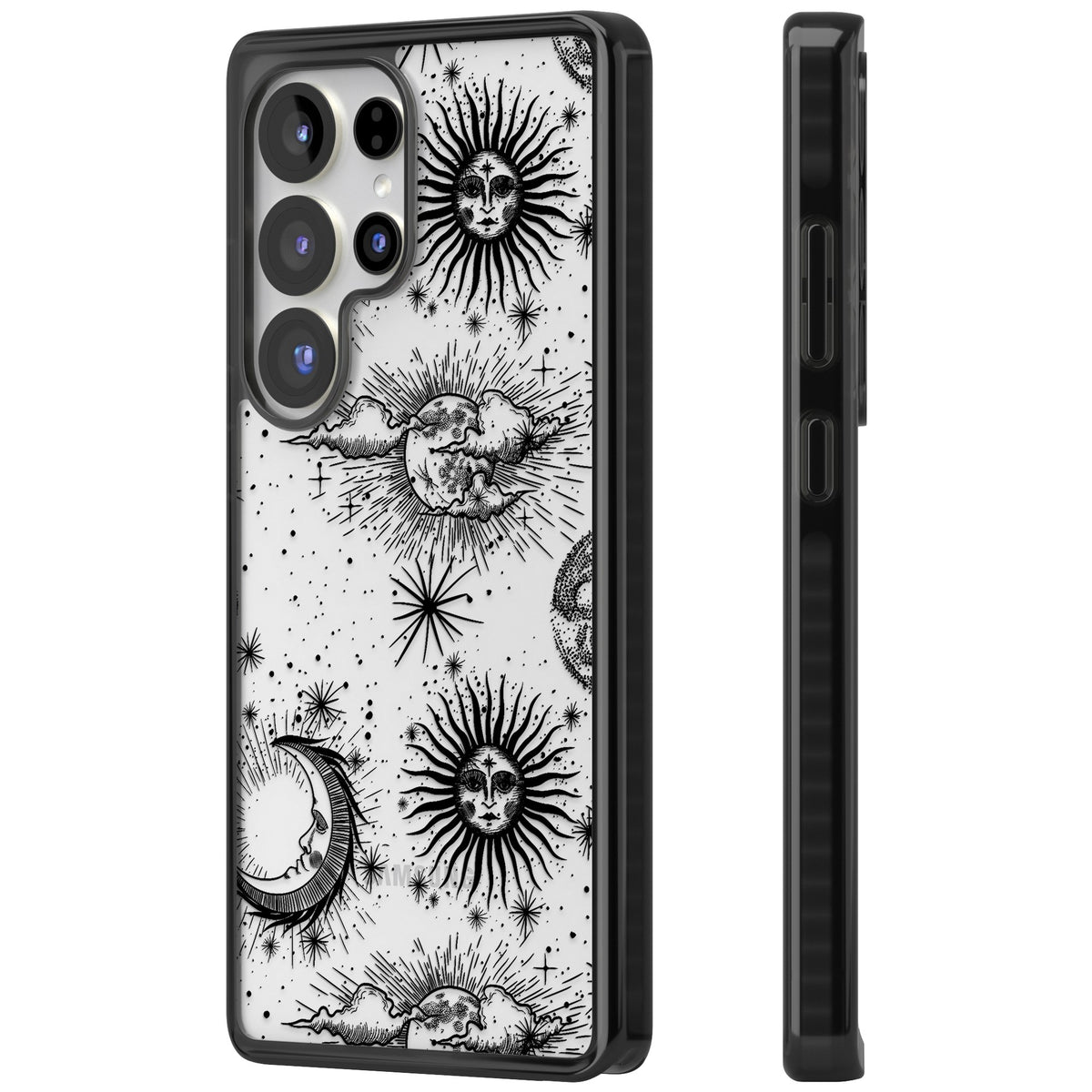 Suns, Moons & Clouds Samsung S25 Ultra / Samsung S26 Ultra Impact Black Phone Case side