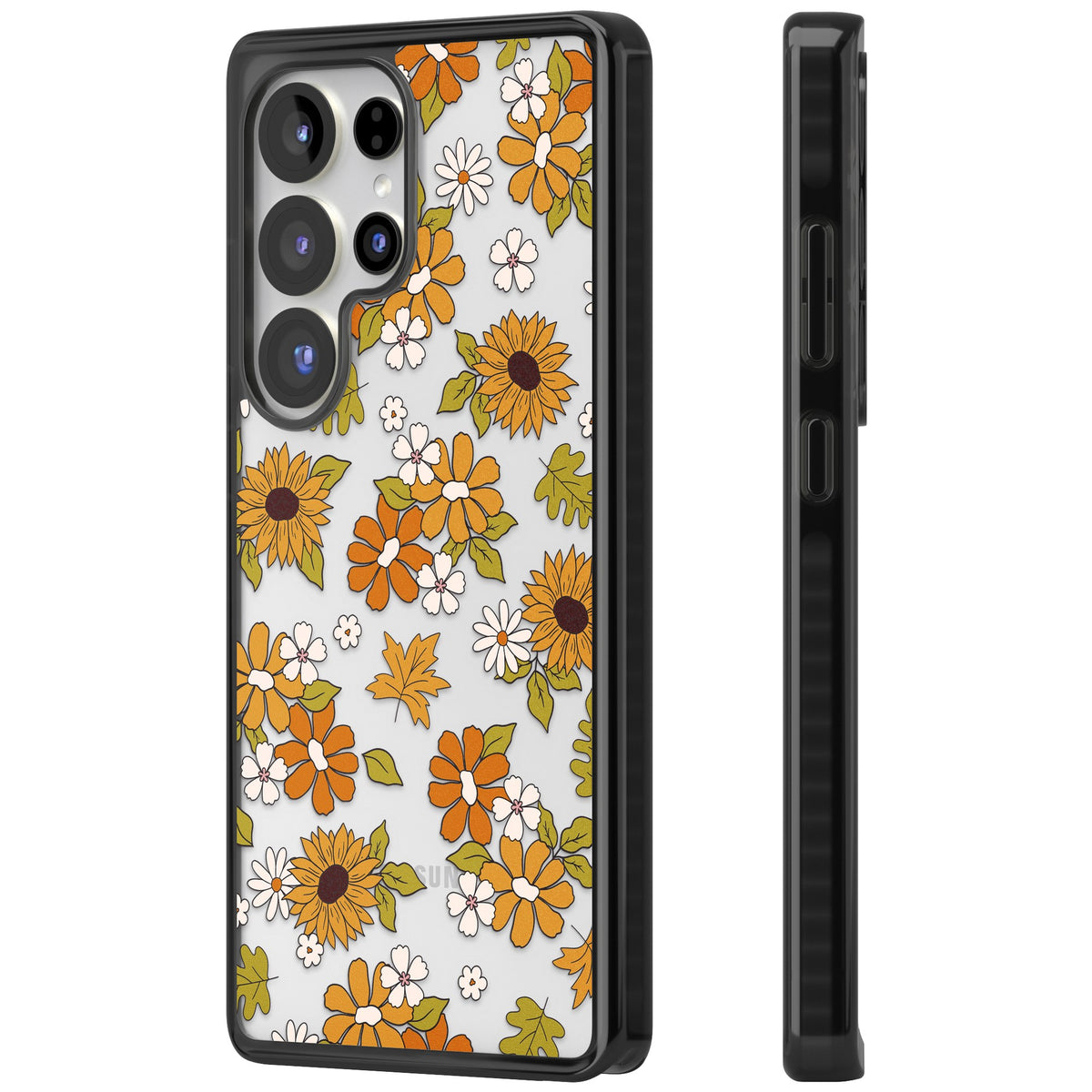Boho Sunflowers Samsung S25 Ultra / Samsung S26 Ultra Impact Black Phone Case side