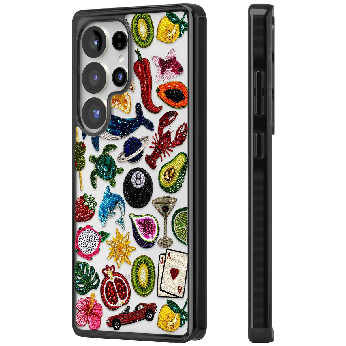Beaded Mix Samsung S25 Ultra / Samsung S26 Ultra Impact Black Phone Case side